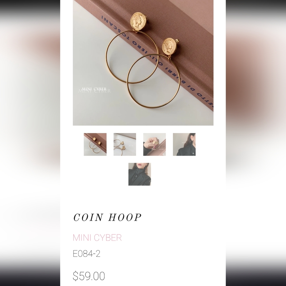 Coin earrings - Picture 7 of 7